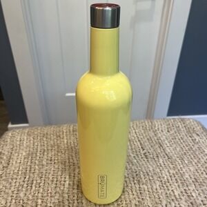 Brumate Winesulator Daisy Yellow Wine Canteen 25 oz With Metal Straw